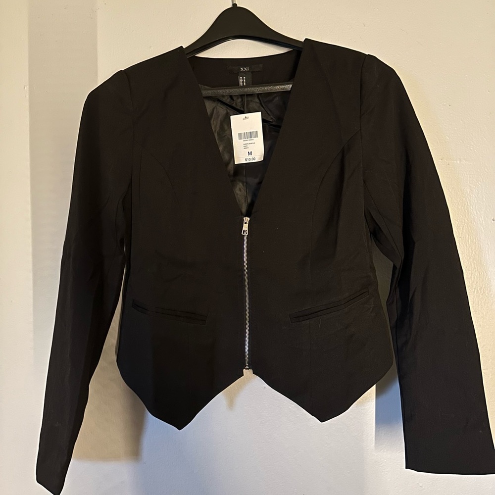 Zip up blazer